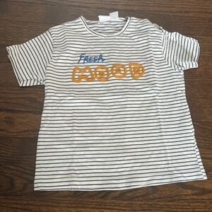 Zara Kids Tee Shirt Fresh Mood Size 4-5 Stripe Blue White